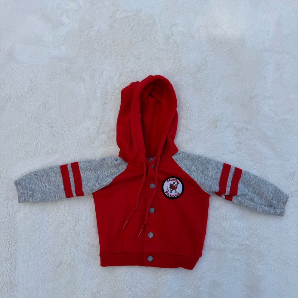 Vintage Georgia Bulldogs Sweatshirt Baby Boy Size 6 Months Jog Togs Made In USA